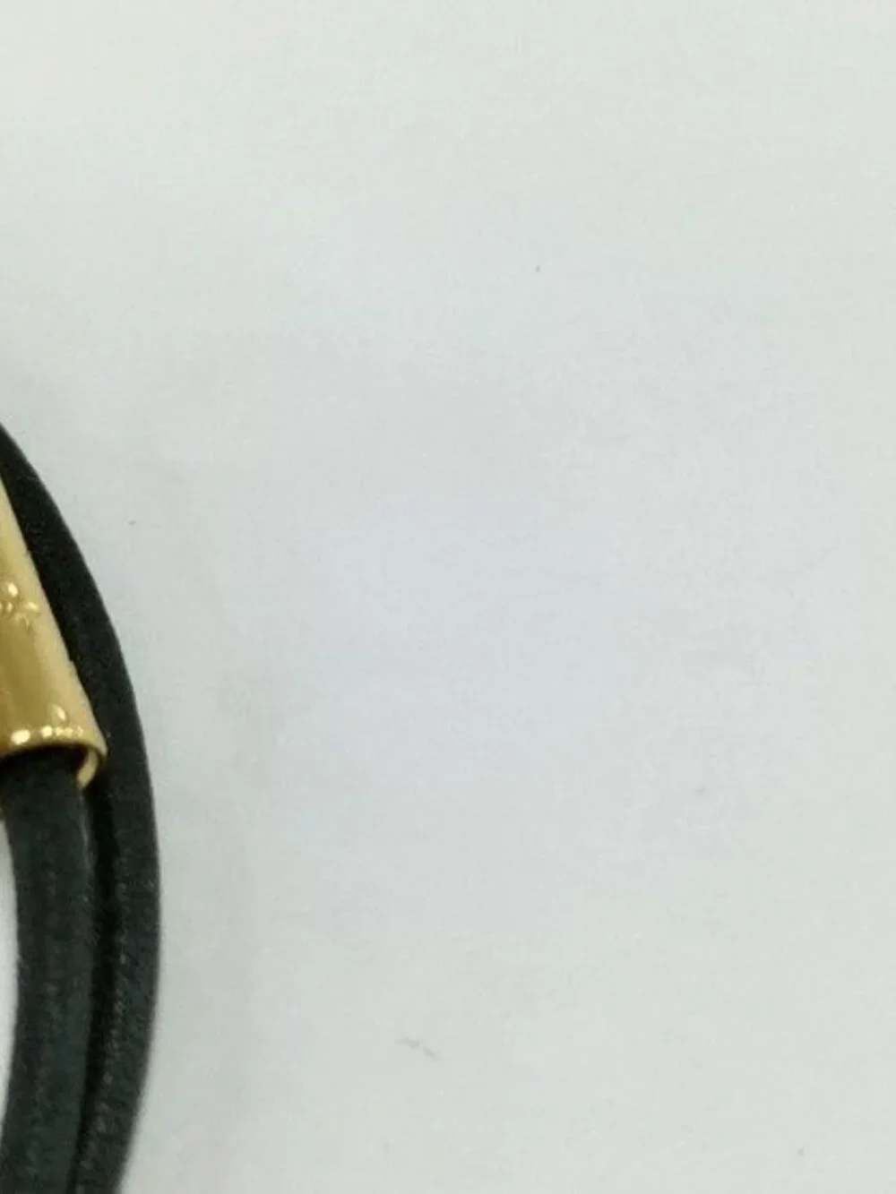 Louis Vuitton Bracelet LV Padlock Gold Black Leather Metal - Picture 9 of 10